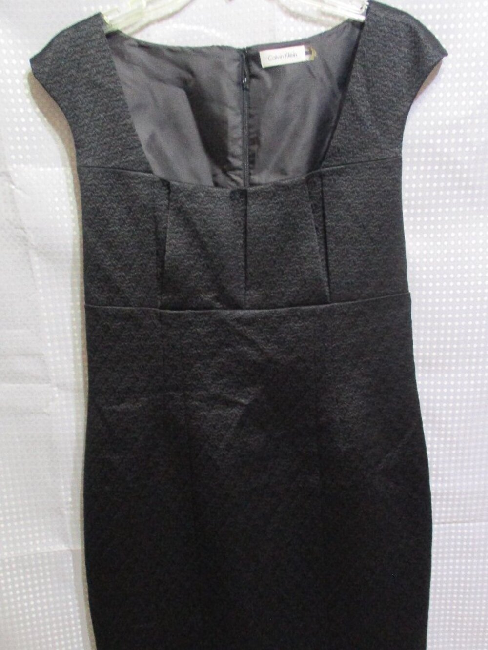 NWT Calvin Klein Black Sleeveless Square Neck Lined Cocktail/Formal Dress Sz. 10